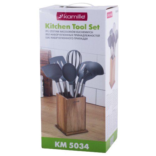 Набір кухонного приладдя 7 предметів:(6шт + підставка) 5034 KAMILLE Житомир - изображение 3