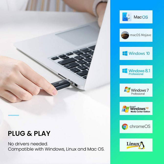Кардрідер USB 3.0 TF/SD Ugreen 60722 c підтримкою карт до 512Гб (Чорний) Миколаїв - фото 6