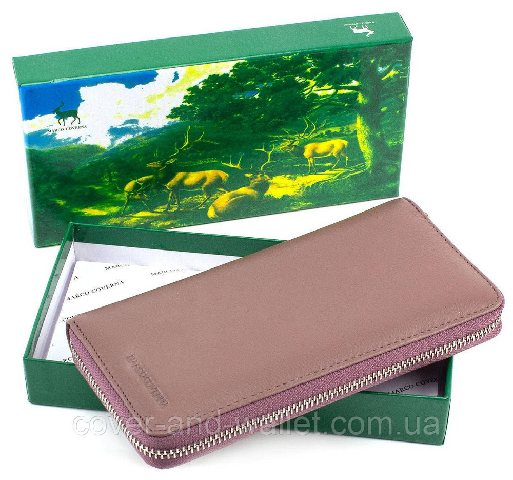Женский пудровый кошелёк клатч на молнии из натуральной кожи Marco Coverna MC-7002-6 Киев - изображение 5