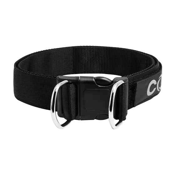 Нашийник з нейлону "POLICE" №3 регульований на липучці (ширина 40мм, довжина 45-80см) чорний Коломыя