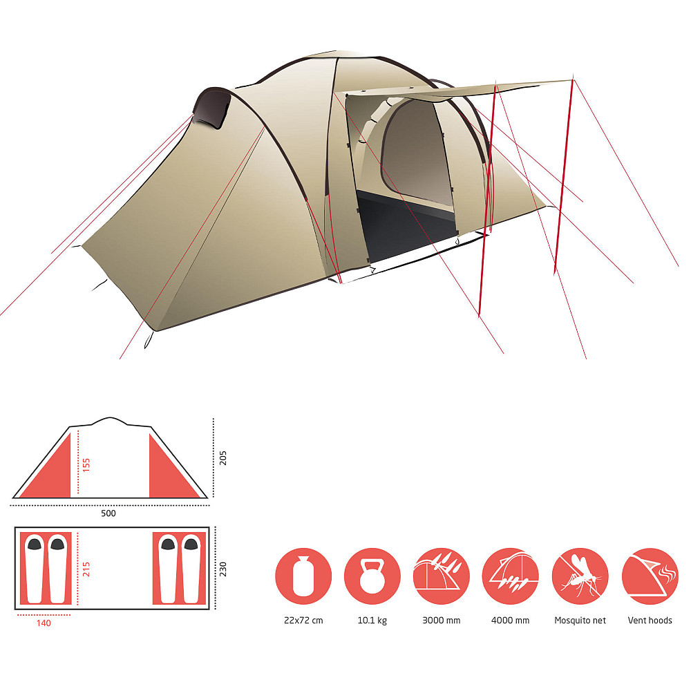 Намет Grand Canyon Atlanta 4 Mojave Desert (330031) Вінниця - фото 11