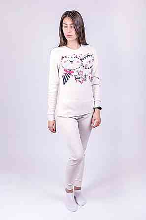 Домашний женский комплект (пижама), молочный Украина топ Крохатушка одяг 48/50 Киев