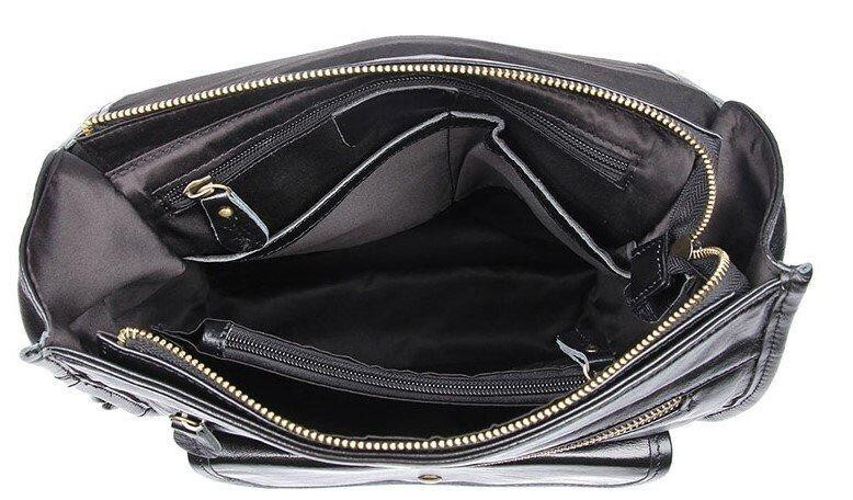 Рюкзак Vintage 14967 кожаный Черный Киев - изображение 8