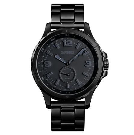 Класичний чоловічий годинник Skmei 1513 (black) Вінниця - фото 2