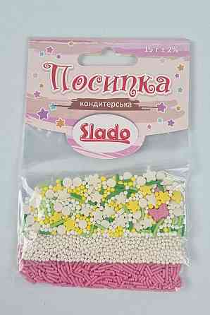 Кондитерская сахарная посыпка 3 вида по 5грм №122 (1 шт) Харків
