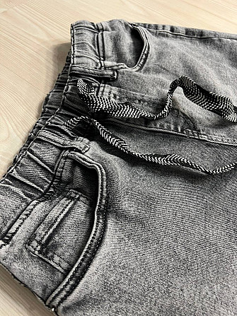 Джинси жіночі V&D 5011 МОМ jeans comfort резинка на талії стрейчеві полегшені світло сірі, світло-сі Одеса - фото 2