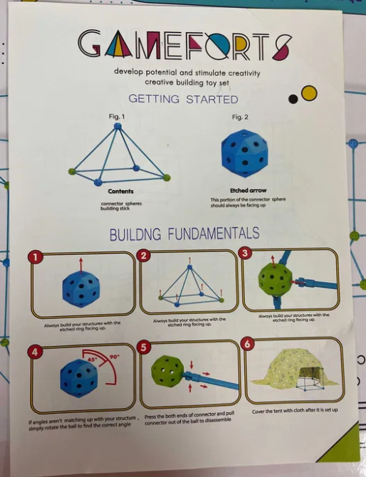 Дитячий ігровий 3D конструктор Намет Халабуда Game Forts (85 деталей) Вінниця - фото 7