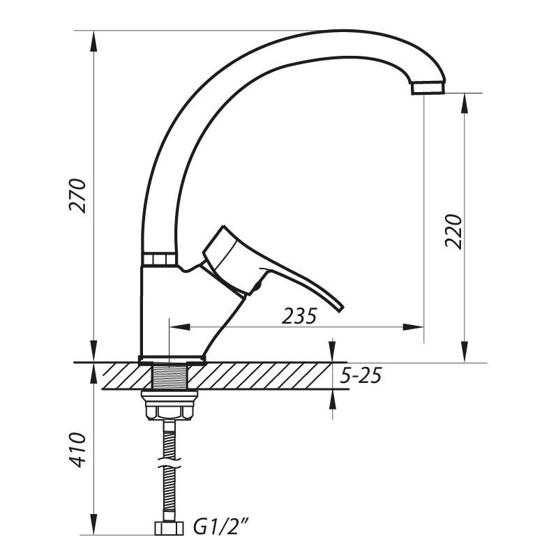 Кухонный смеситель Zerix DYU 181 с высоким изливом ZX2895 – удобство и стиль Харьков - изображение 2