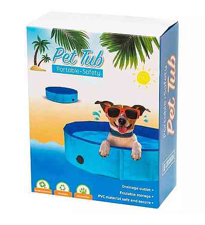 Складний басейн для собак та домашніх тварин Papillon розмір M Ø 80 x 30 см Київ