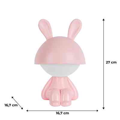 Нічник Kite Світильник LED з акумулятором Cute Bunny, рожевий (K25-316-1-2) Вінниця