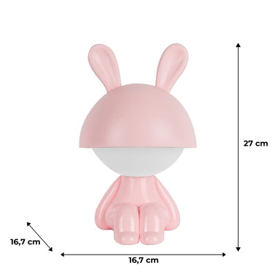 Ночник Kite Светильник LED с аккумулятором Cute Bunny, розовый (K25-316-1-2) Винница - изображение 6