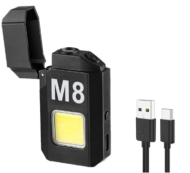 Спіральна запальничка з Led ліхтариком і зарядкою від USB 6002 M8 Київ