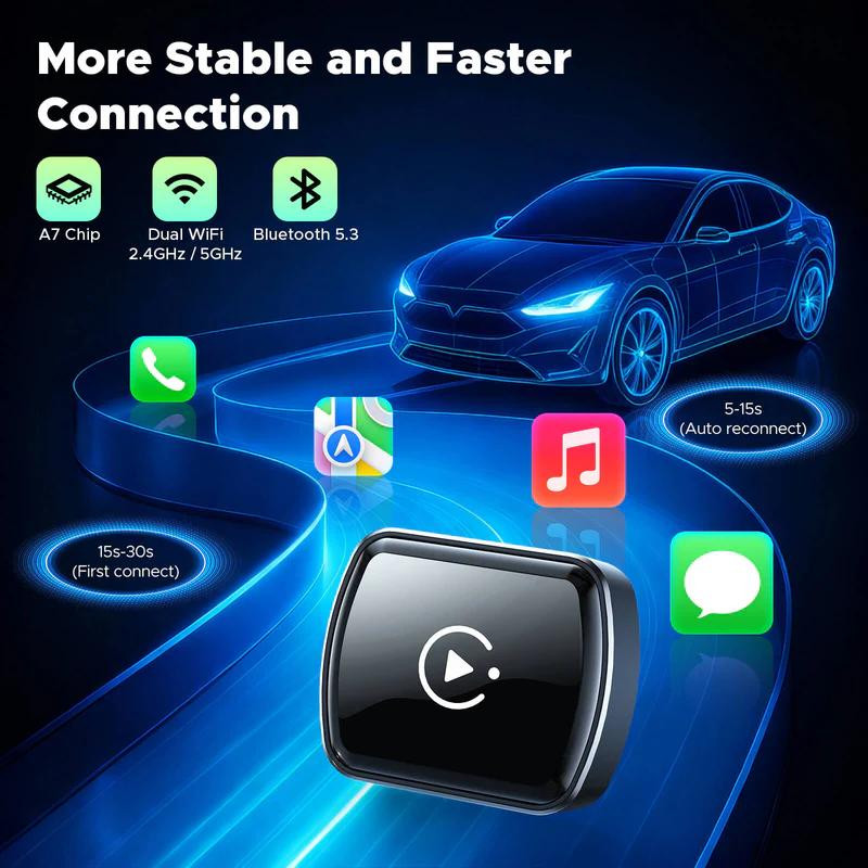 Автомобільний безпровідний адаптер CarPlay та Android Auto через дзеркальне відображення RC34 Луцьк - фото 4