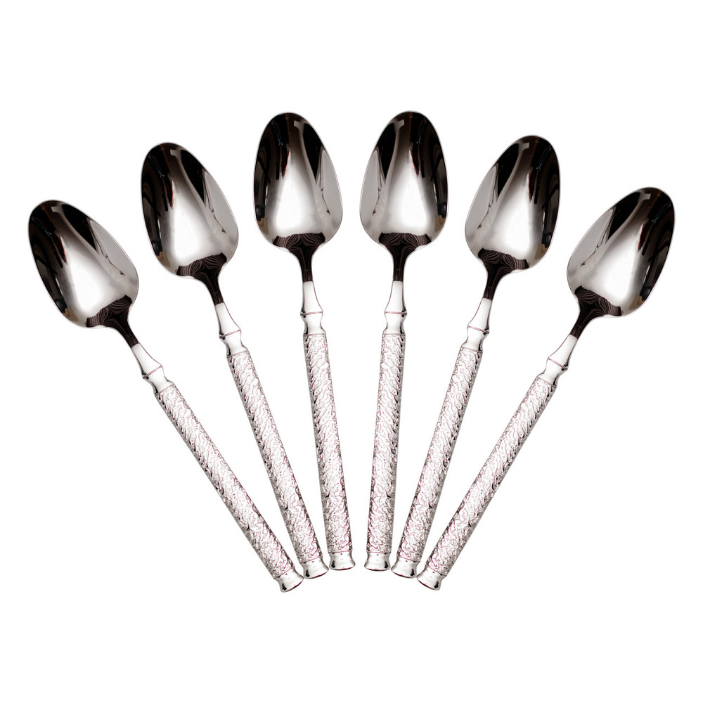 Набір столових ложок 6 штук з нержавіючої сталі 21 (см) Срібло HP-8-33 Коломия - фото 1