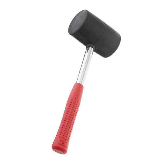 Киянка гумова, 680 г, 60 мм, чорна гума, металева ручка INTERTOOL HT-0232 Киев