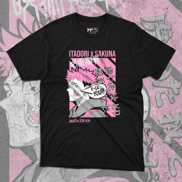 Футболка для подростка мальчика с принтом Магическая Битва Итадори и Сукуна Размер 160 Anime10539 Днепр - изображение 1