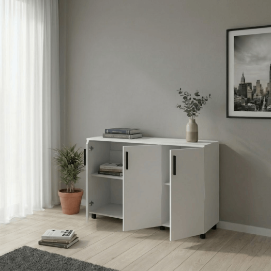 Комод Doros Торн Білий 3 ДСП 135х51.6х80 (DRS-012098) Львів