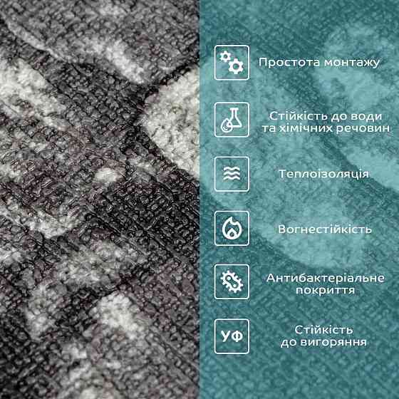 Сірі самоклеючі шпалери під цеглу Київ