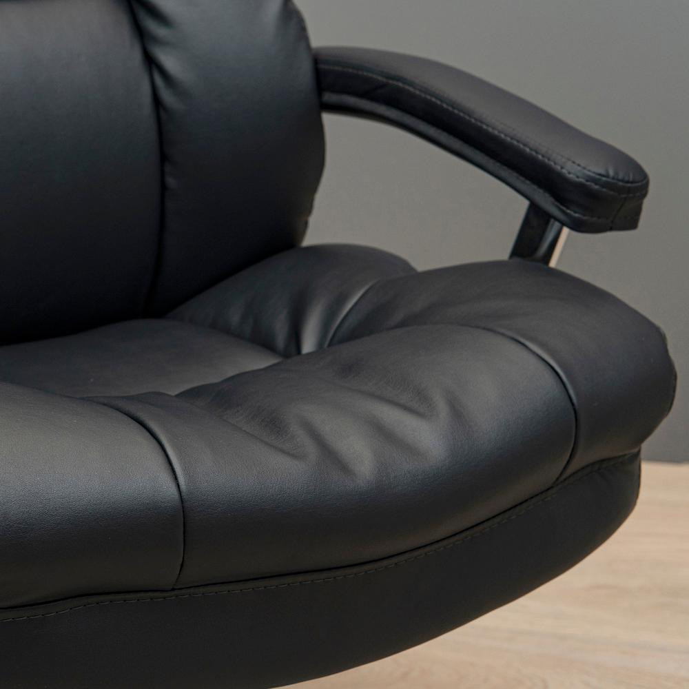 Офісне крісло керівника ManhattanDesign Хром AnyFix М-2 Натуральна шкіра Lux комбо Madras Італія Black (Прогумовані колеса) Днепр - изображение 8
