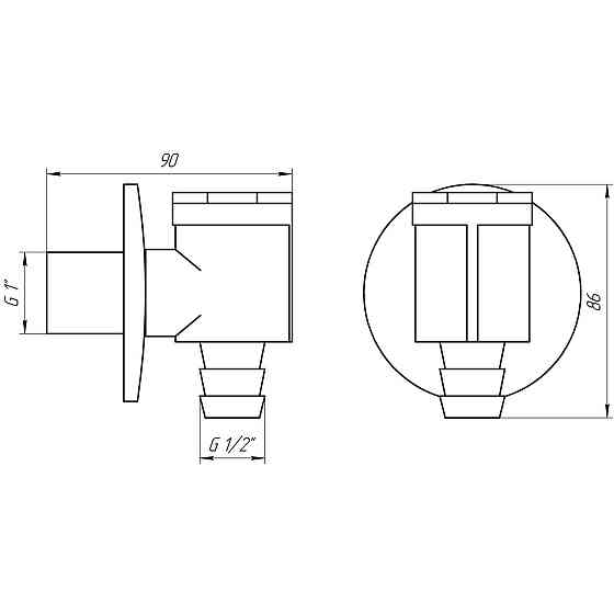 Сифон хромированный под стиральную машину наружный ITAP 390 (000000825) Киев
