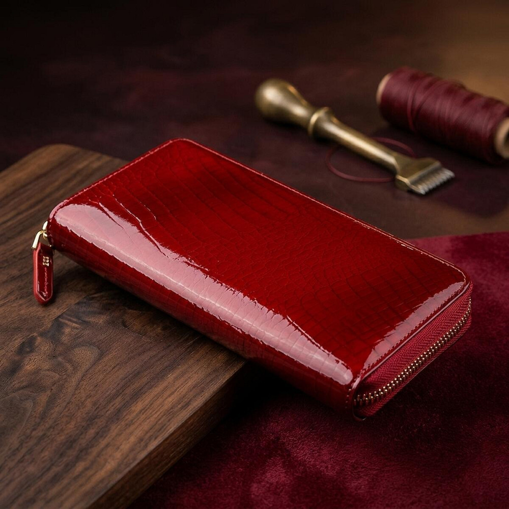 Кошелек женский ST Leather 18436 (S7001A) вместительный Красный Киев - изображение 11