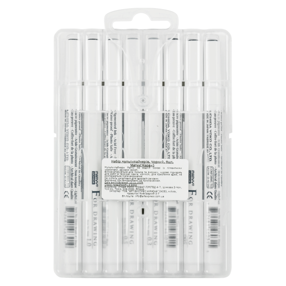 Набор Drawing Pen, черный 8 шт Marvy Киев