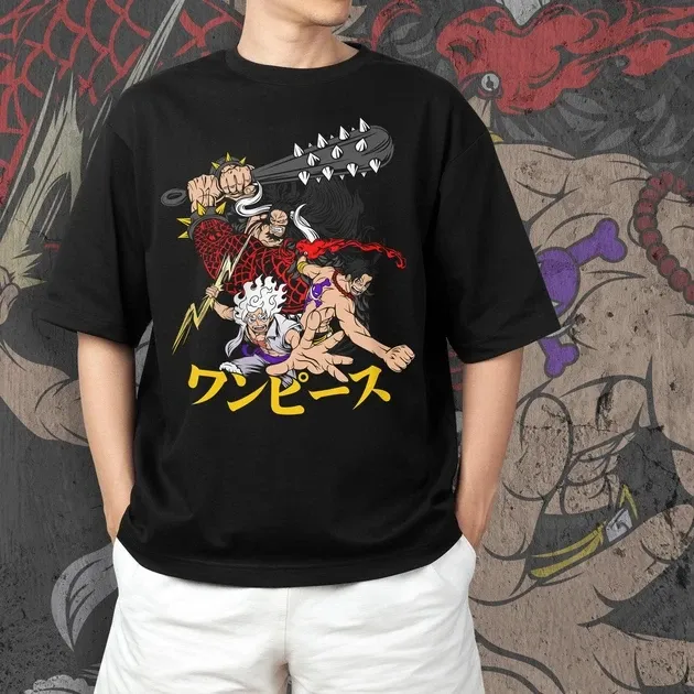 Футболка чоловіча з  принтом Ван Пис Луффі І Кайдо Розмір 48 Anime0135 Дніпро - фото 5