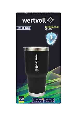 WERTVOLL Термокружка WERTVOLL "YUMMY" 900 мл SS чорна RX-7002BK Киев