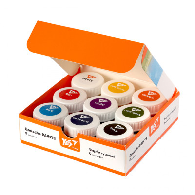 Гуашевые краски Yes Orange Line 9 кольорів по 20 мл (230431) Винница - изображение 2
