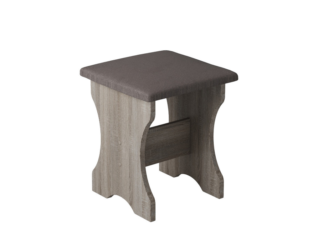 Табуретка з м'яким сидінням, табурет на кухню 35х35х44 см Тканина Дорандо (темний) / ДСП Білий Львів - фото 5