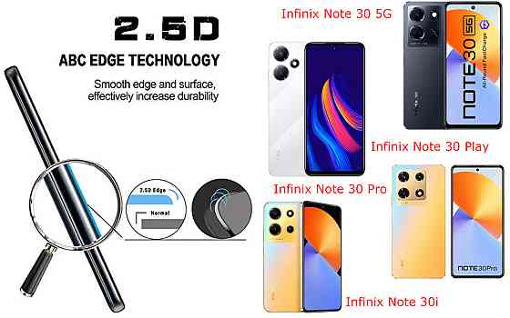Защитное стекло ArmorGlass для Infinix Note 30 5G, Note 30 Play, Note 30 Pro, Note 30i – устойчивое к Киев