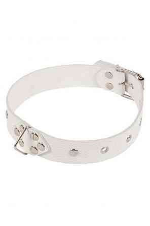 Ошейник Leather Restraints Collar, White Sex Aura Київ