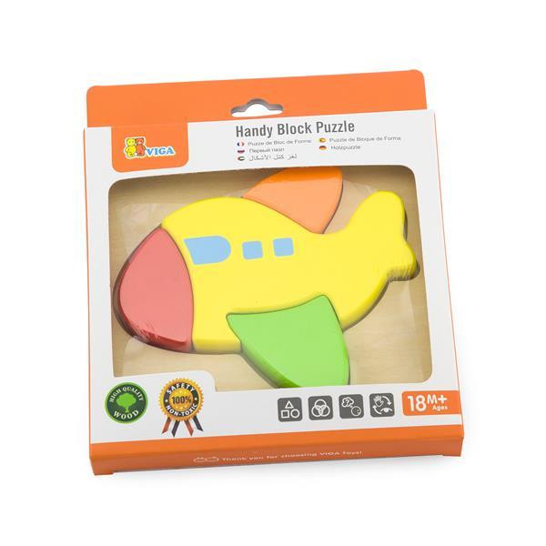 Дерев'яний мініпазл Viga Toys Літачок (50173) Харків - фото 11