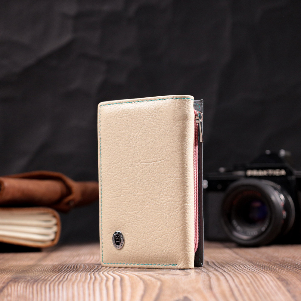 Надежный женский кошелек из качественной натуральной кожи ST Leather 19461 Разноцветный Киев - изображение 6