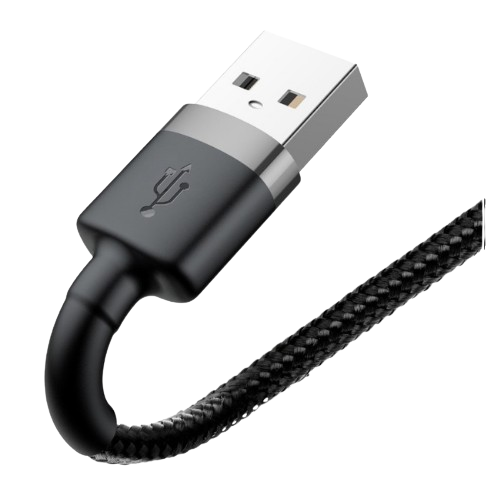 Кабель USB Lightning BASEUS CALKLF-BG1 Cafule 2,4A 1м сірий/чорний Житомир - изображение 5