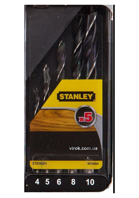 Набір свердл по дереву STANLEY : Ø=4-10 мм, компл. 5 шт. Одесса - изображение 1