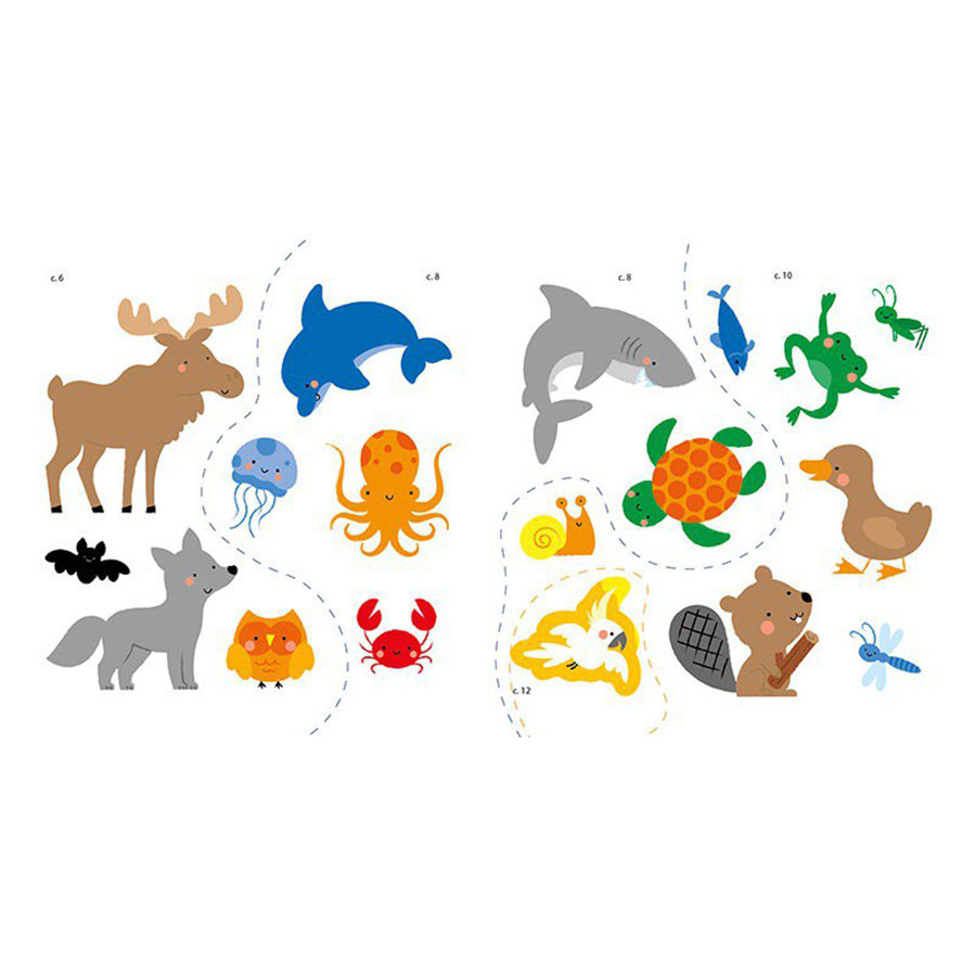 Розвиваюча книжка Мої перші слова Тварини 1829001 з наклейками Вінниця - фото 4