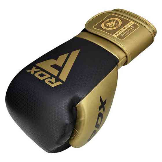 Боксерські рукавиці RDX MARK PRO SPARRING TRI LIRA 2 GOLDEN-10 унцій (капа в комплекті) Каменское