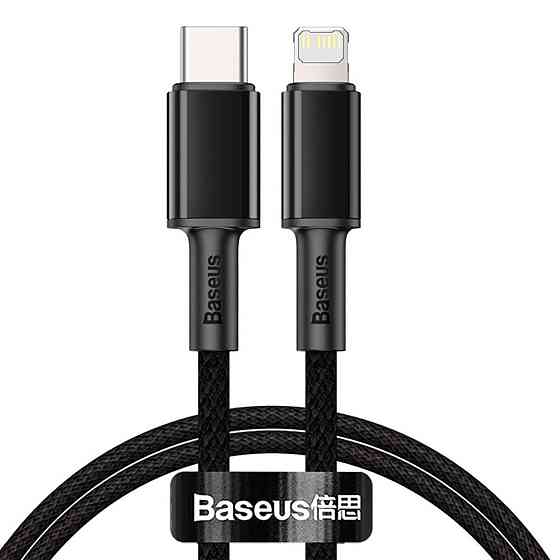 Кабель Baseus High Density Braided Fast Charging Data Cable Type-C to iP PD 20W 1m Black Одесса