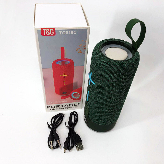 Гучна якісна блютуз колонка TG619C, Bluetooth колонка з XM-641 різнокольоровим підсвічуванням Київ - фото 3