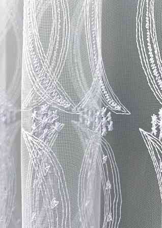 Тюль VR-Textil 2016т Фатин з вишивкою та люрексом Холодний білий 300х270 см (42-1141) Київ
