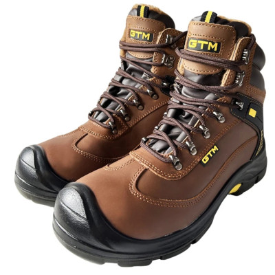 Сапоги рабочие GTM р.41 композ.носок, кожа коричневого цвета S1P SRC (SM-075-41) Винница - изображение 1