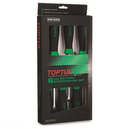 Набор ударных отверток TOPTUL (с шестигранником) 6 ед. GAAE0605 Чернигов - изображение 1