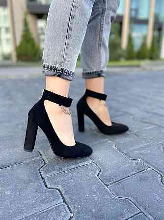 Туфлі жіночі LENA MELIANI чорні еко-замша каблук 10см 38р (N357-E7080-1) Коломия