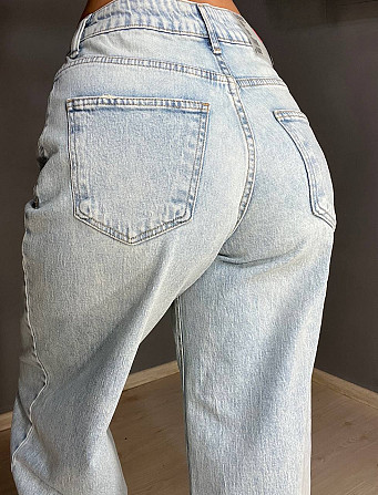 Джинсы женские I8 52452 SKATER jeans широкие бананы с высокой посадкой светло-голубые, светло-голубой, 26, 26, 75 см, 102 см Киев - изображение 18