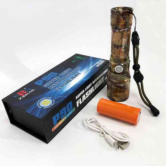 Фонарь уличный ручной Bailong BL-P511M-P90, Яркий светодиодный мощный фонарь Мощный для рыбалки LI-48 Ивано-Франковск