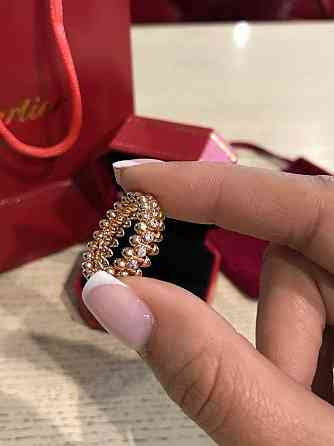 Кільце Cartier Juste un Clou «зубчики» | напилення рожеве золото | подарункове паковання в комплекті Одеса