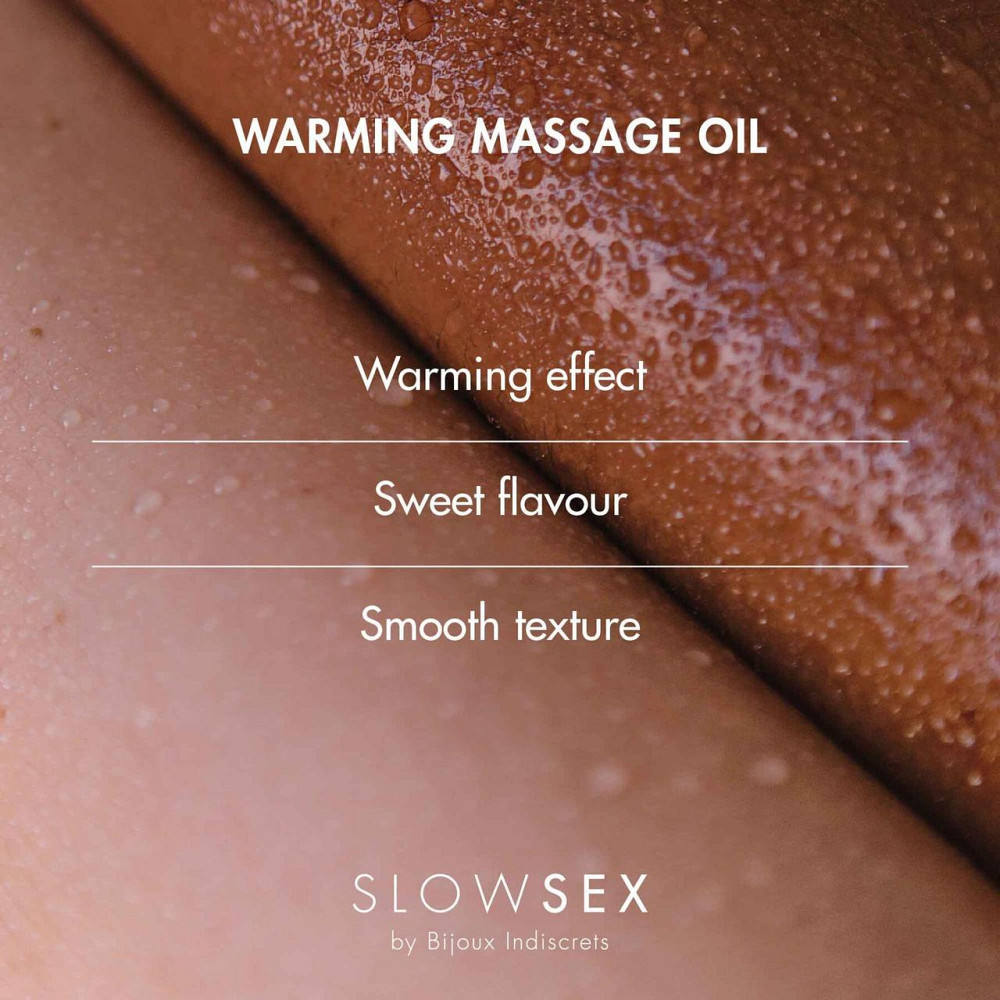 Разогревающее съедобное массажное масло Bijoux Indiscrets Slow Sex Warming massage oil Sex Aura Киев - изображение 4