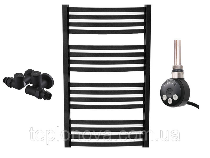 Комбінована Рушникосушка Плоска Чорна 960х500 Terma Dorota Чернівці - фото 2