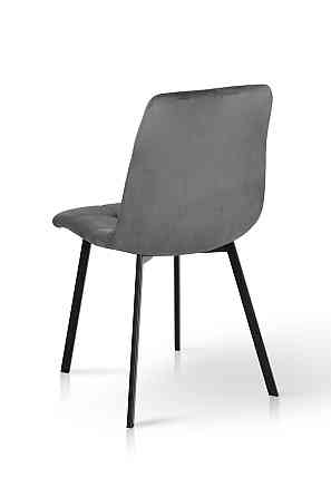 Стілець Ментос чорний/ велюр сірий Киев